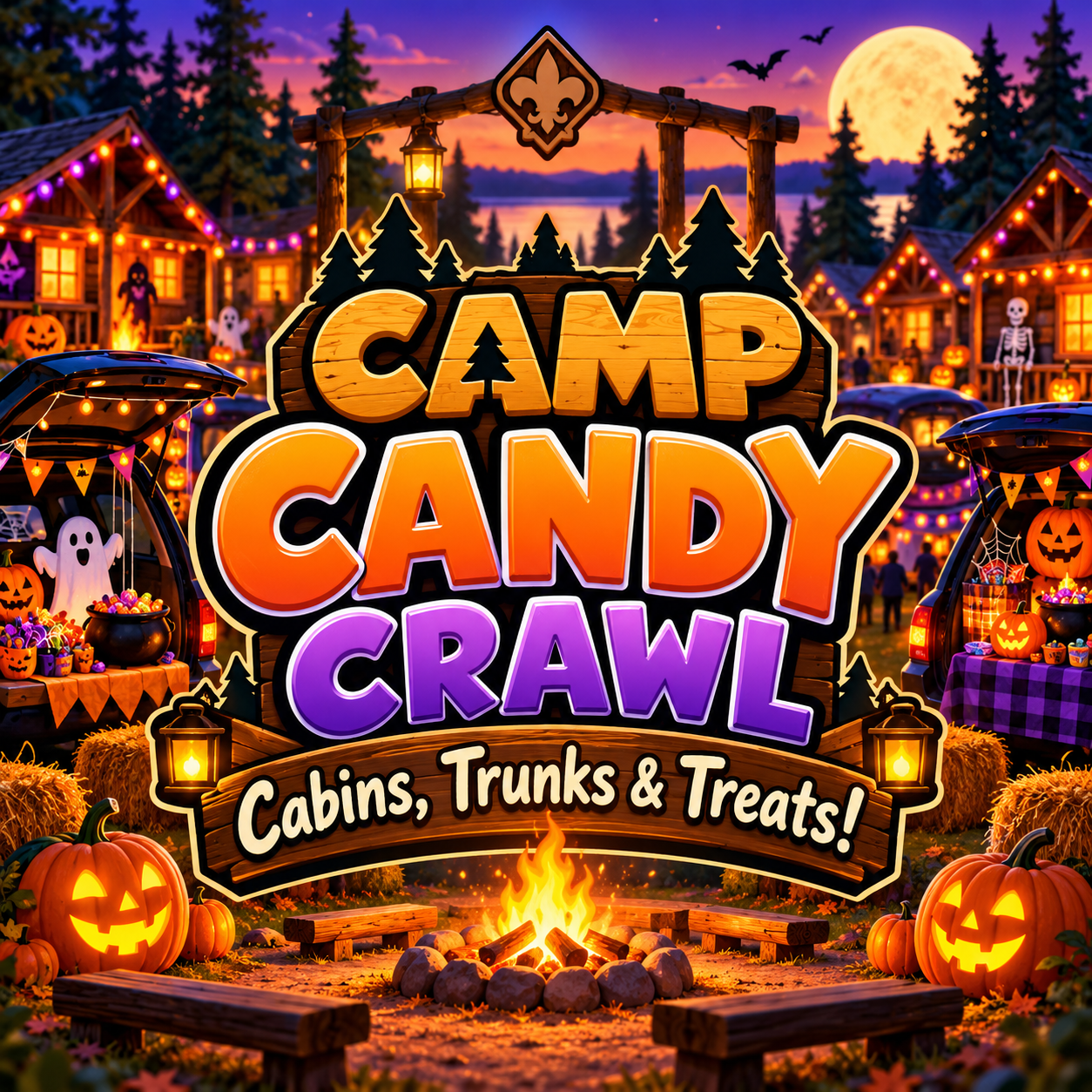 Camp Candy Crawl_ Cabins, Trunks & Treats!